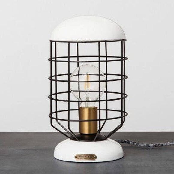 Cage Table Lamp - Hearth & Hand Magnolia - Vintage Lantern‎ Style 2018 - Picture 1 of 10